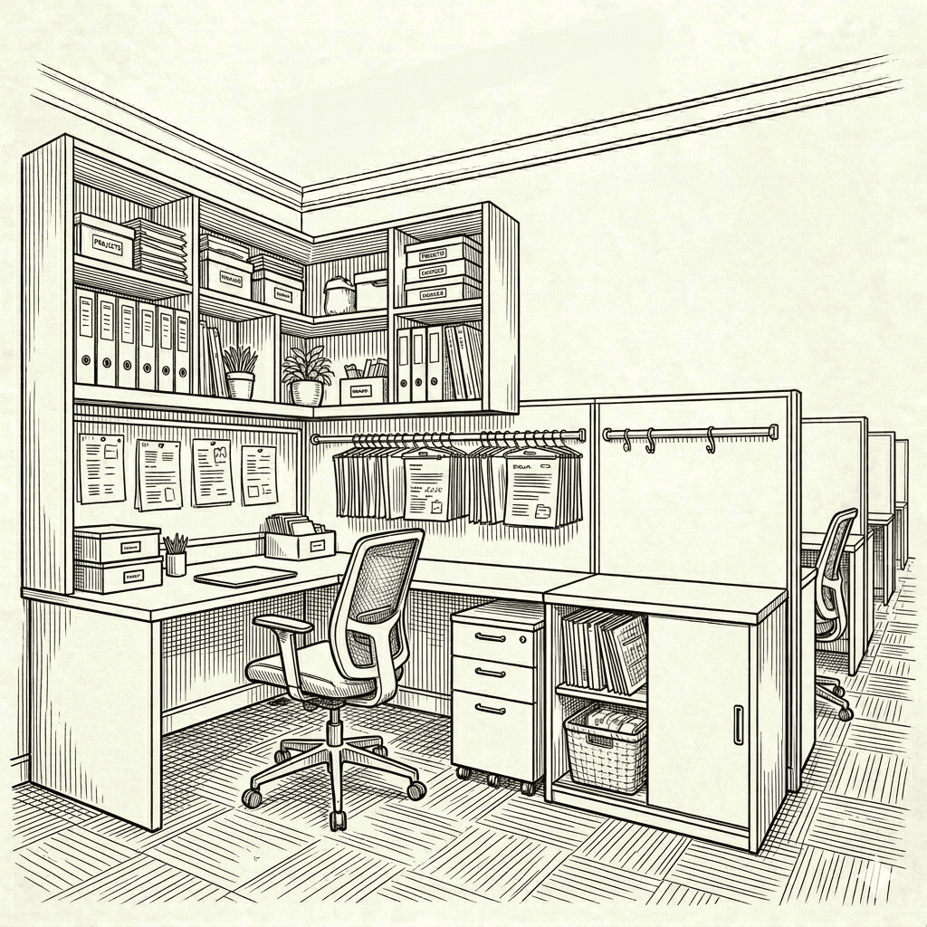Эскиз офисной мебели