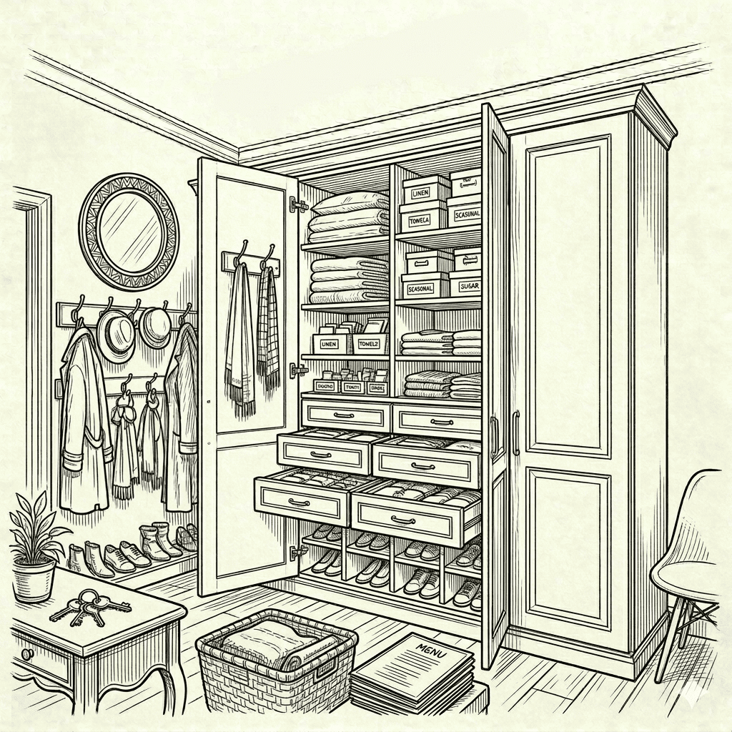 Эскиз распашного шкафа